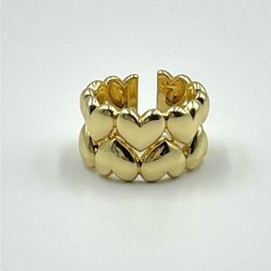 Stainless Steel double Heart Ring. New without Tags.